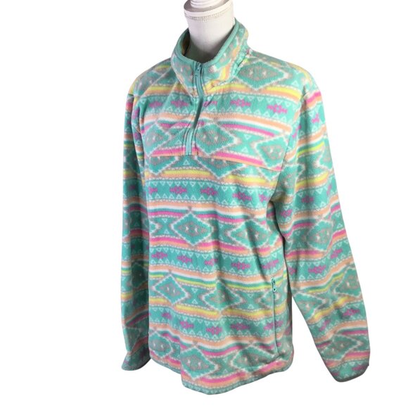 Chubbies Boomshakalaka 1/4 Zip Fleece Pastel Aztec Southwest Pockets Size XL - Picture 3 of 9